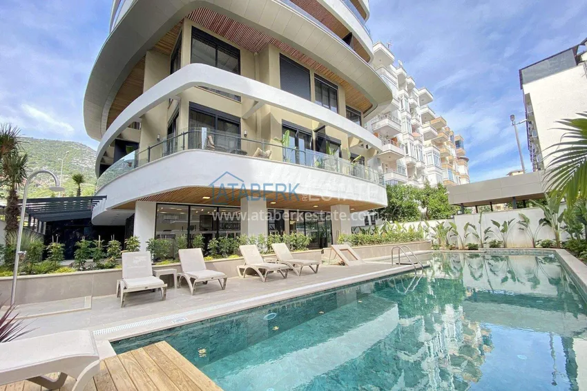 Loft 1+1 apartment in the center of Alanya - stylish interior, 250 meters from Cleopatra beach 12 