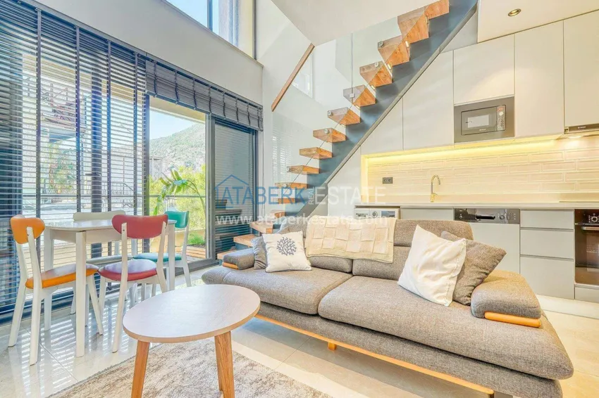 Purchase  Loft 1+1 apartment in the center of Alanya - stylish interior, 250 meters from Cleopatra beach 2 