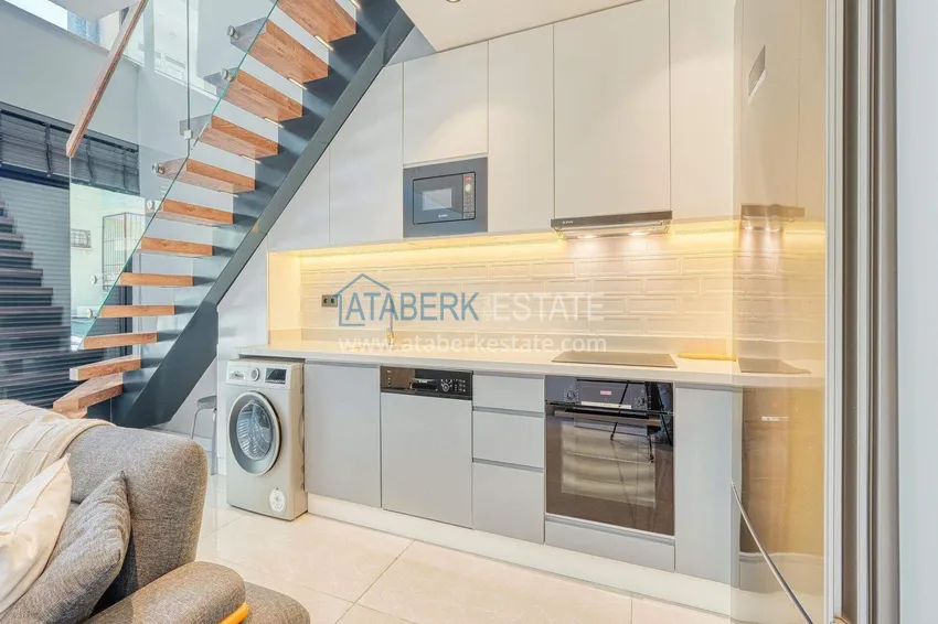 Purchase  Loft 1+1 apartment in the center of Alanya - stylish interior, 250 meters from Cleopatra beach 3 