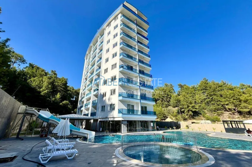 Long-term 1+1 apartment rental in a modern complex - Avsallar, Alanya No. 38 6