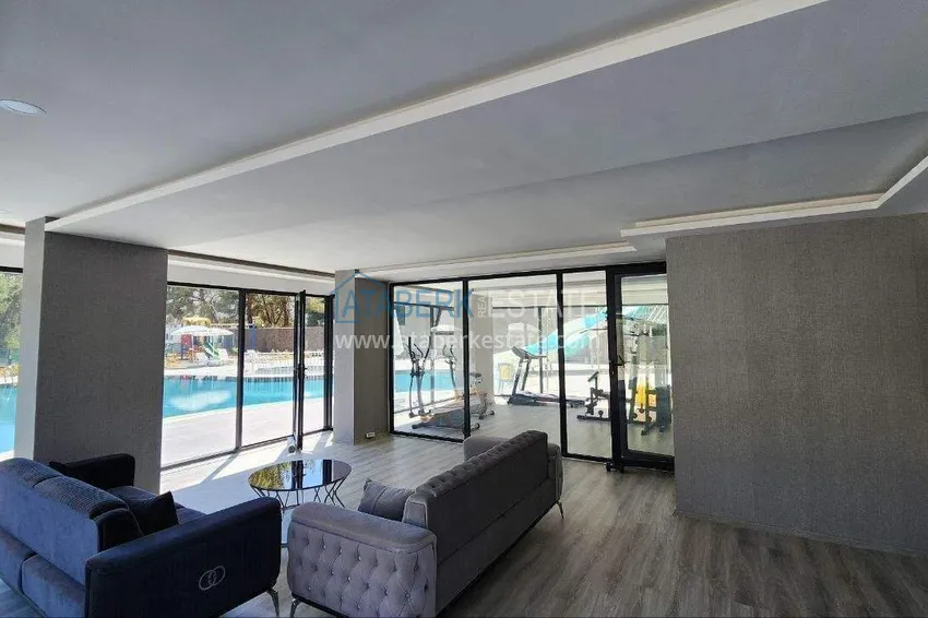 Long-term 1+1 apartment rental in a modern complex - Avsallar, Alanya No. 38 19