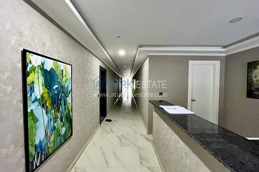 Long-term 1+1 apartment rental in a modern complex - Avsallar, Alanya No. 38 23