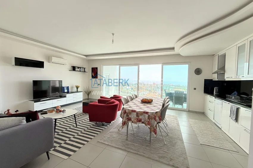 Purchase  2+1 apartment with sea view in Cikcilli — furniture, modern residence 4 