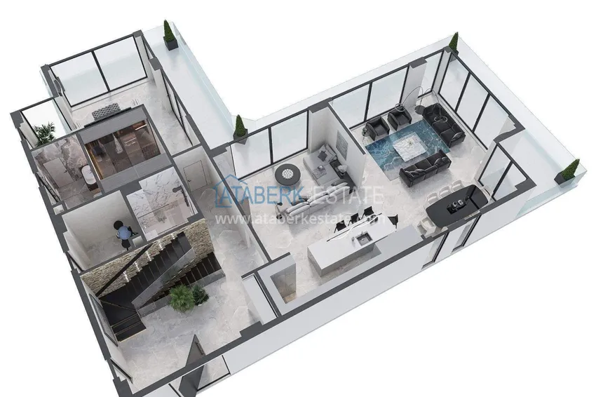 Buy cheap Villa in Alanya, Bektash district - with panoramic views, property under a residence permit 1 