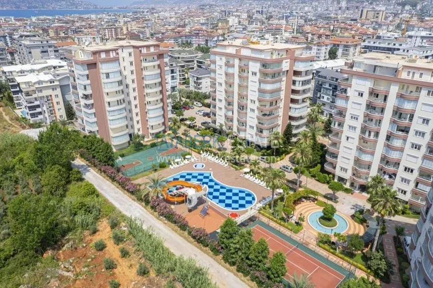 2+1 apartment for a residence permit in Alanya, Tosmur district - furniture, mountain and sea views 1 