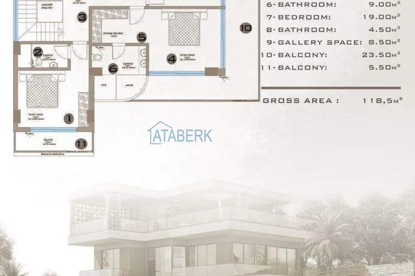Buy cheap Luxury villa for citizenship in Alanya, Kargicak district — construction phase 4 