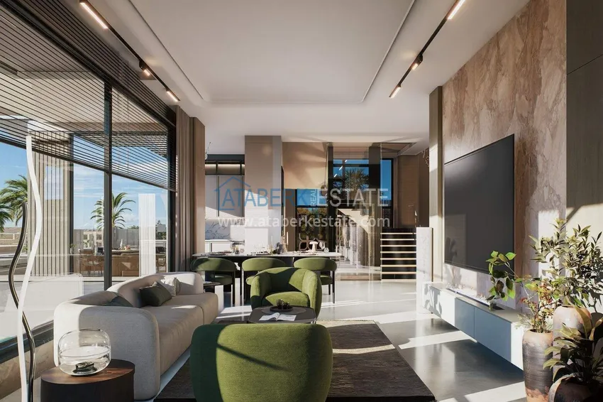 Purchase Luxury villa for citizenship in Alanya, Kargicak district — construction phase 1 