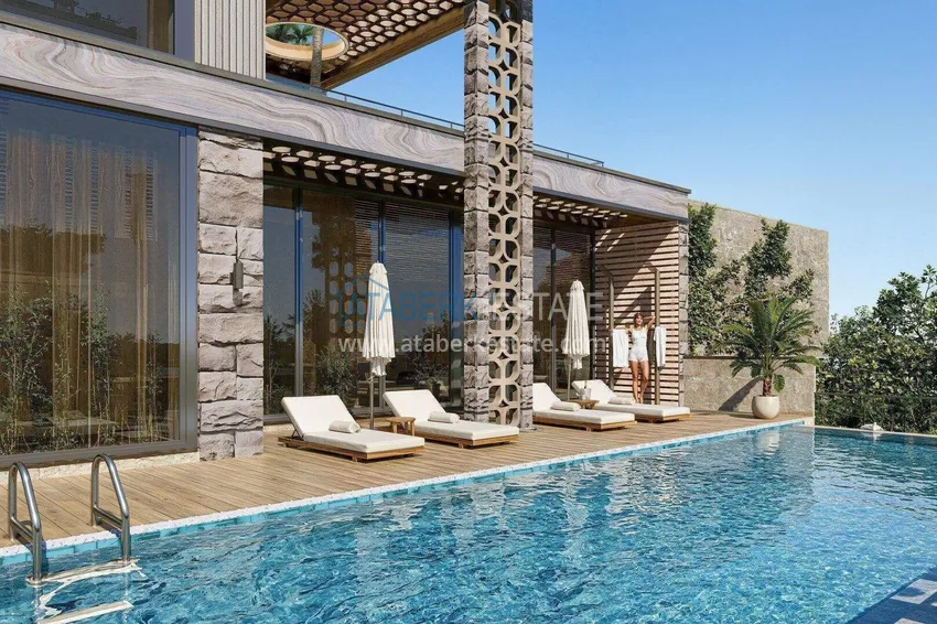 Luxury villa for citizenship in Alanya, Kargicak district — construction phase 16 