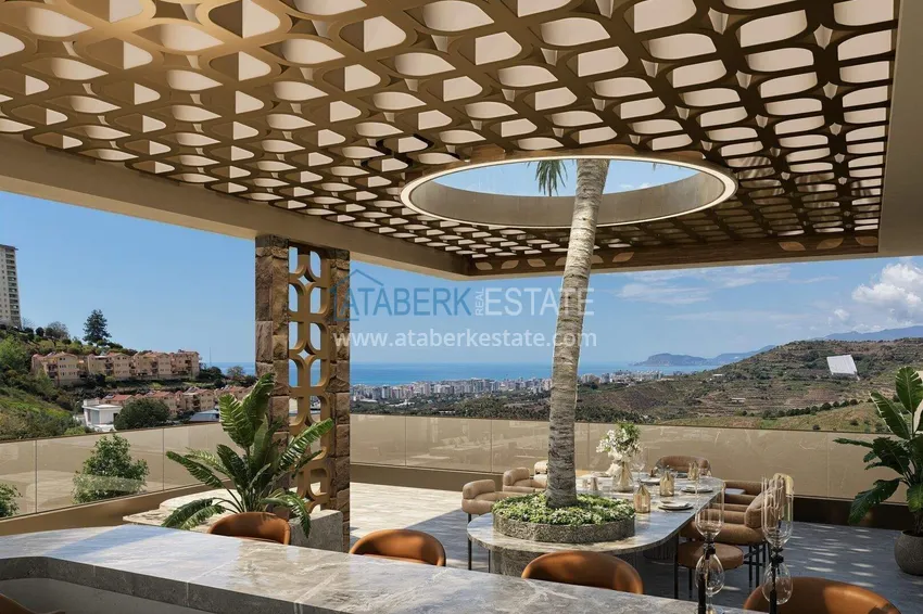 Luxury villa for citizenship in Alanya, Kargicak district — construction phase 26 
