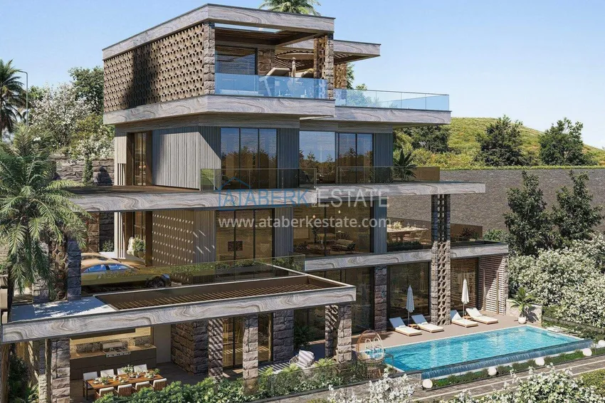 Luxury villa for citizenship in Alanya, Kargicak district — construction phase 4 