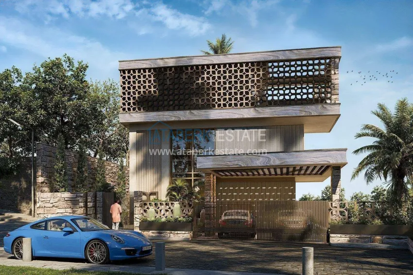 Luxury villa for citizenship in Alanya, Kargicak district — construction phase 7 