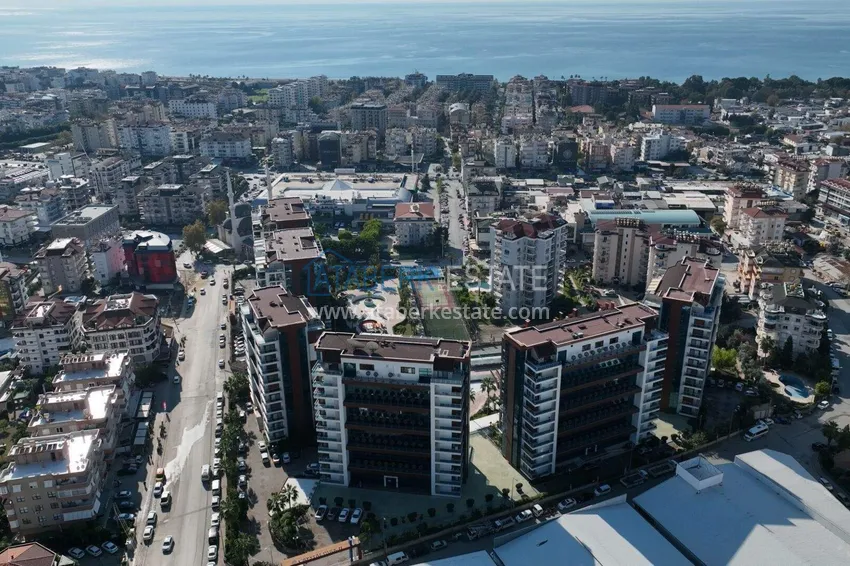 1+1 apartment for a residence permit in Alanya, Cikcilli district - sea view, furniture, premium residence 2 
