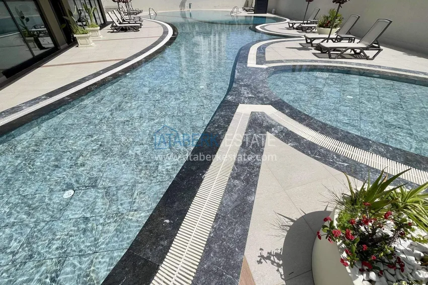 2+1 apartment for a residence permit in Alanya, Oba district — furniture, sea and mountain views 10