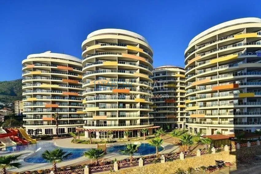 1+1 apartment in Alanya, Cikcilli district - furnished and with sea view, glazed balcony 1 