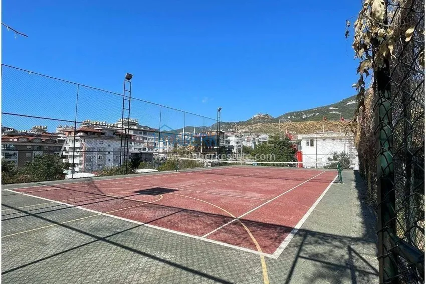 1+1 apartment in Alanya, Cikcilli district - furnished and with sea view, glazed balcony 10 