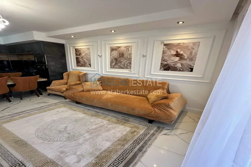 Purchase 1+1 apartment in Alanya, Cikcilli district - furnished and with sea view, glazed balcony 10 