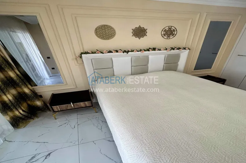 Purchase 1+1 apartment in Alanya, Cikcilli district - furnished and with sea view, glazed balcony 12 