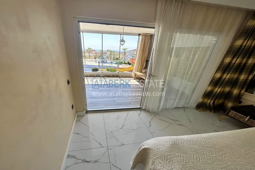 Purchase 1+1 apartment in Alanya, Cikcilli district - furnished and with sea view, glazed balcony 14 