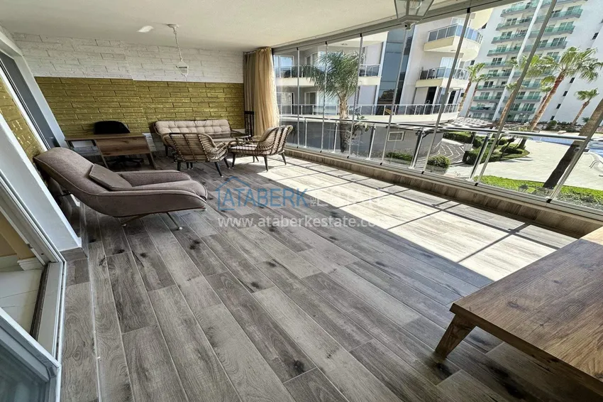 Purchase 1+1 apartment in Alanya, Cikcilli district - furnished and with sea view, glazed balcony 15 