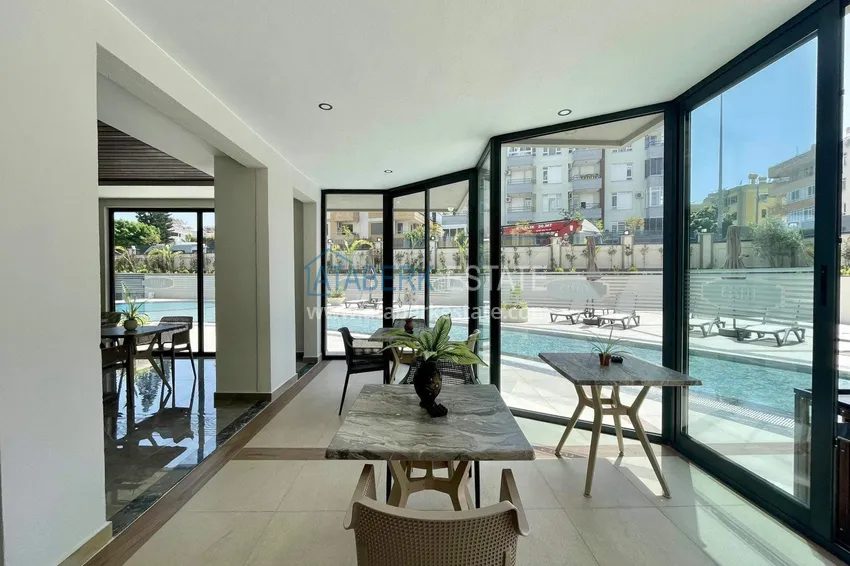2+1 apartment for a residence permit in Alanya, Oba district — furniture, sea and mountain views 16