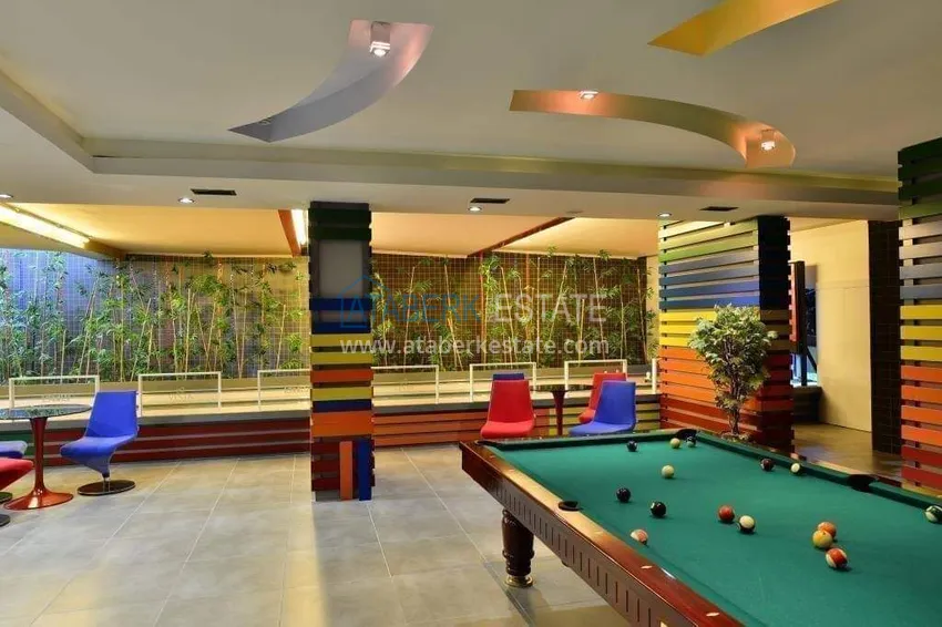 1+1 apartment in Alanya, Cikcilli district - furnished and with sea view, glazed balcony 17 