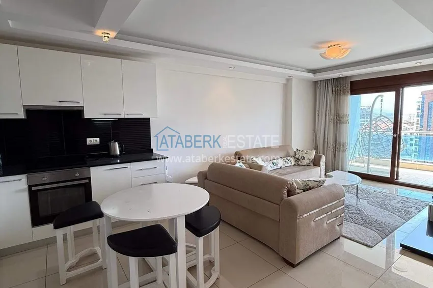 Purchase 1+1 apartment for a residence permit in Alanya, Cikcilli district - sea view, furniture, premium residence 1 