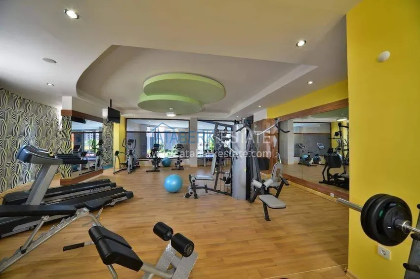 1+1 apartment in Alanya, Cikcilli district - furnished and with sea view, glazed balcony 19 
