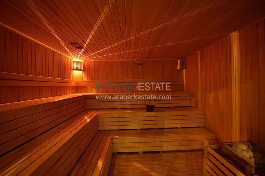 1+1 apartment in Alanya, Cikcilli district - furnished and with sea view, glazed balcony 22 