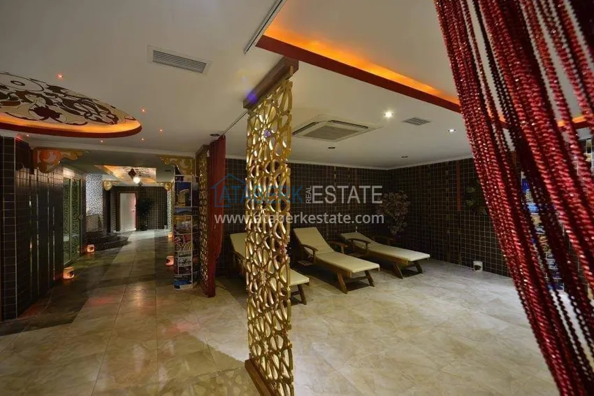 1+1 apartment in Alanya, Cikcilli district - furnished and with sea view, glazed balcony 23 