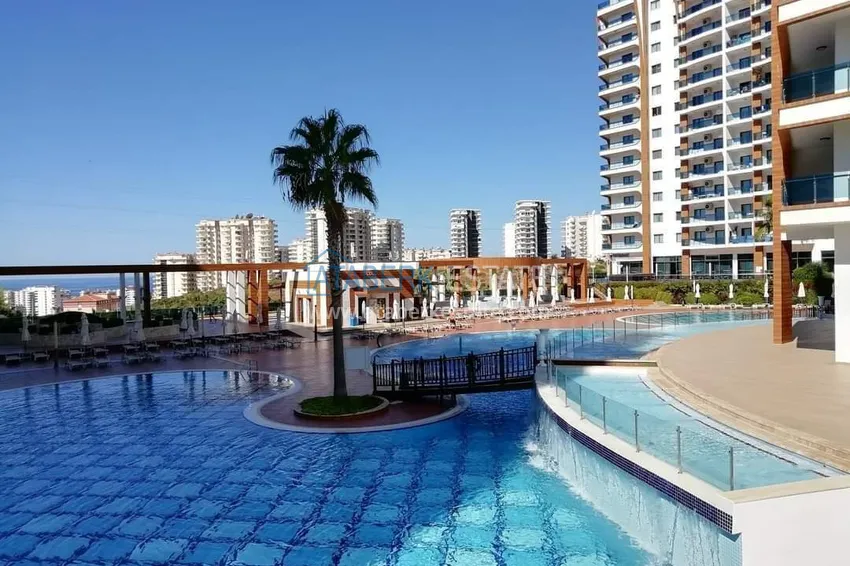 3+1 apartment in Alanya, Mahmutlar district — linear with furniture and panoramic views of the sea and mountains 5