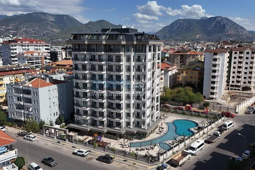 2+1 apartment for a residence permit in Alanya, Oba district — furniture, sea and mountain views 3