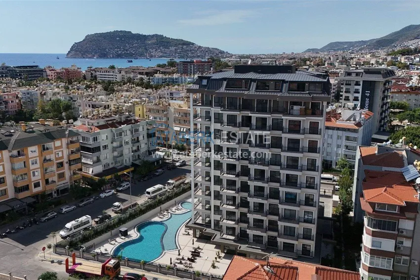 2+1 apartment for a residence permit in Alanya, Oba district — furniture, sea and mountain views 5