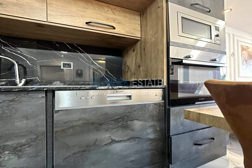 Purchase 1+1 apartment in Alanya, Cikcilli district - furnished and with sea view, glazed balcony 5 