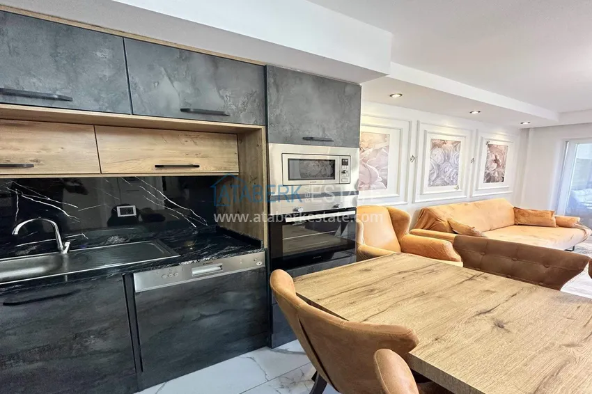 Purchase 1+1 apartment in Alanya, Cikcilli district - furnished and with sea view, glazed balcony 6 