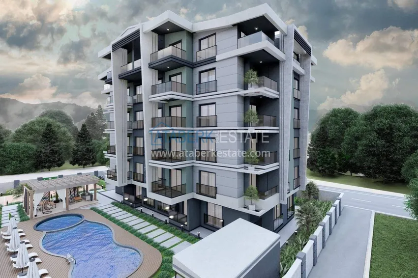Apartments from a developer with installments in Alanya - boutique complex under construction in Gazipasa 1