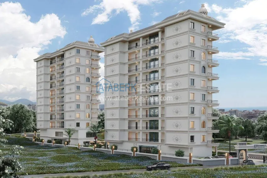 Apartments from a developer in Alanya with installments of up to 24 months - a complex under construction in the center of Mahmutlar 1 