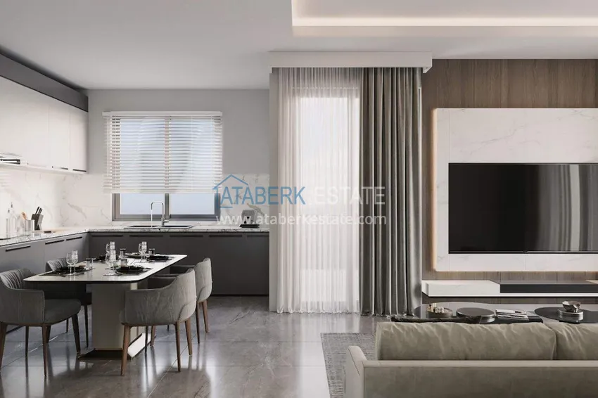 Purchase Apartments from a developer in Alanya with installments of up to 24 months - a complex under construction in the center of Mahmutlar 1 