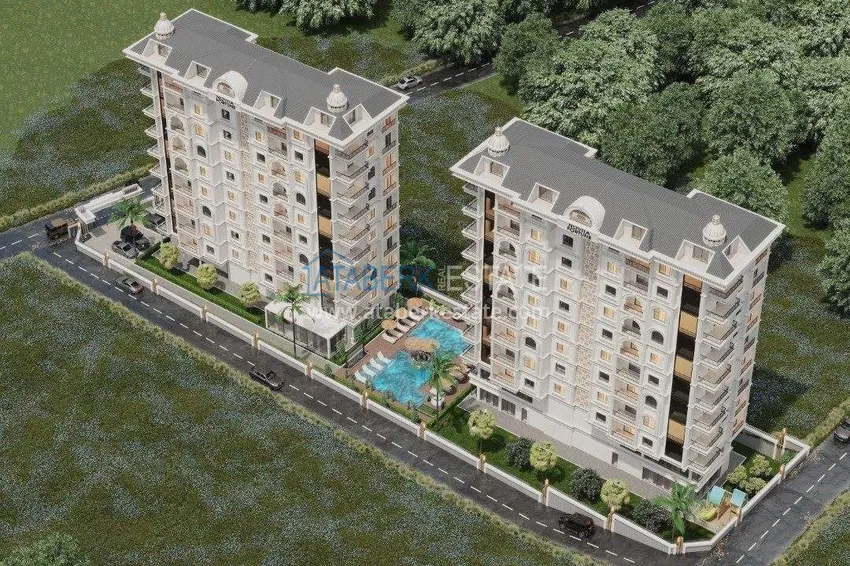 Apartments from a developer in Alanya with installments of up to 24 months - a complex under construction in the center of Mahmutlar 2 