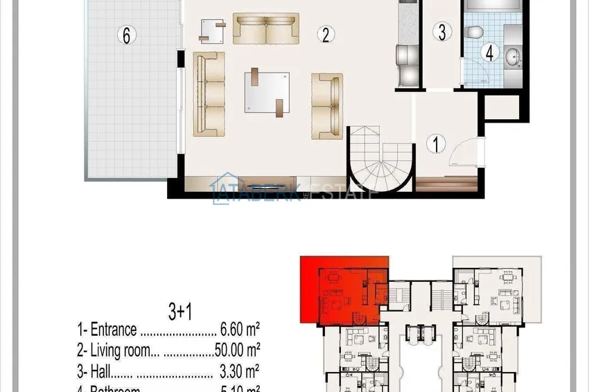 Buy cheap Apartments in Alanya, Mahmutlar district — center, 150 m from the sea 3
