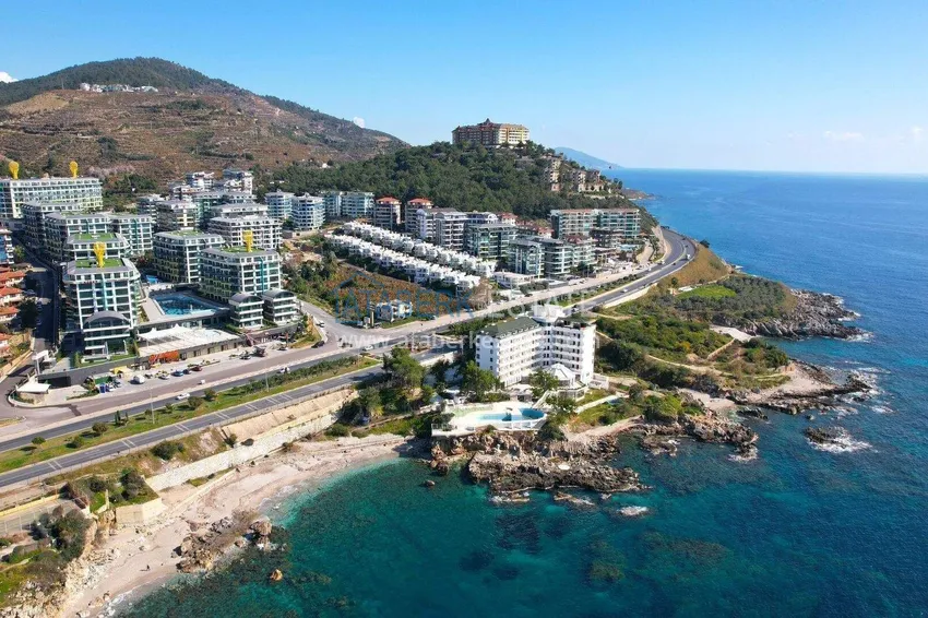 4+1 penthouse duplex in Alanya for citizenship and residence permit - the first coastal one, Kargicak district 3 