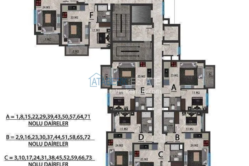 Buy cheap 1+1 apartments in Alanya for citizenship — finely finished, Mahmutlar district 1 