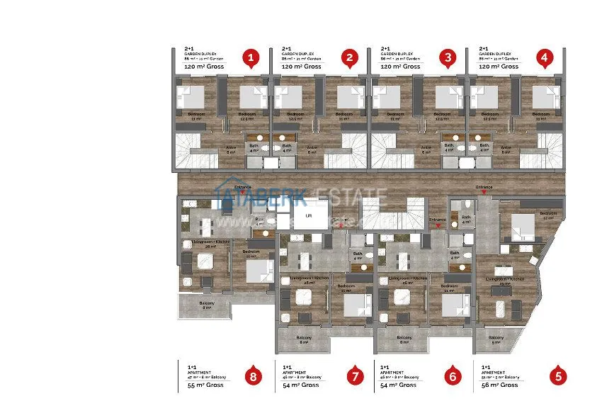 Purchase The complex under construction with the possibility of installment payment on the Cleopatra beach 6 