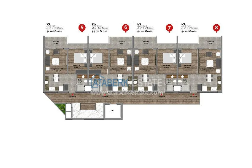 Purchase The complex under construction with the possibility of installment payment on the Cleopatra beach 8 