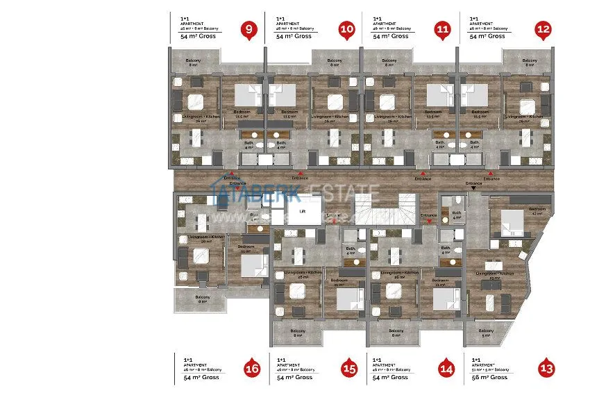 Purchase The complex under construction with the possibility of installment payment on the Cleopatra beach 9 