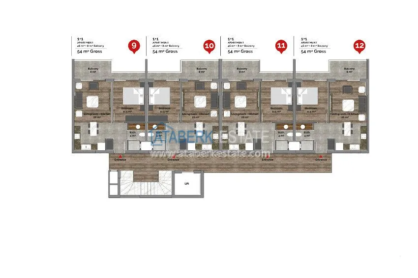 Purchase The complex under construction with the possibility of installment payment on the Cleopatra beach 11 