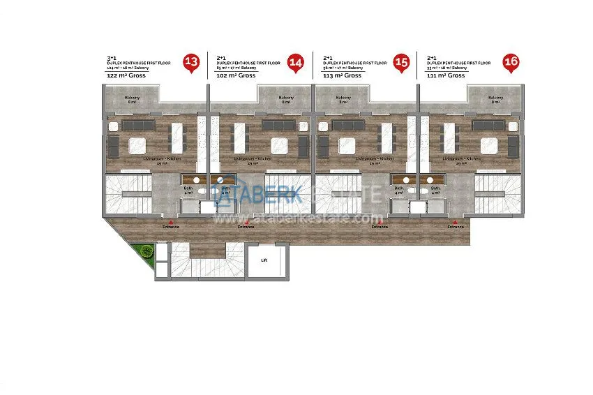 Purchase The complex under construction with the possibility of installment payment on the Cleopatra beach 14 