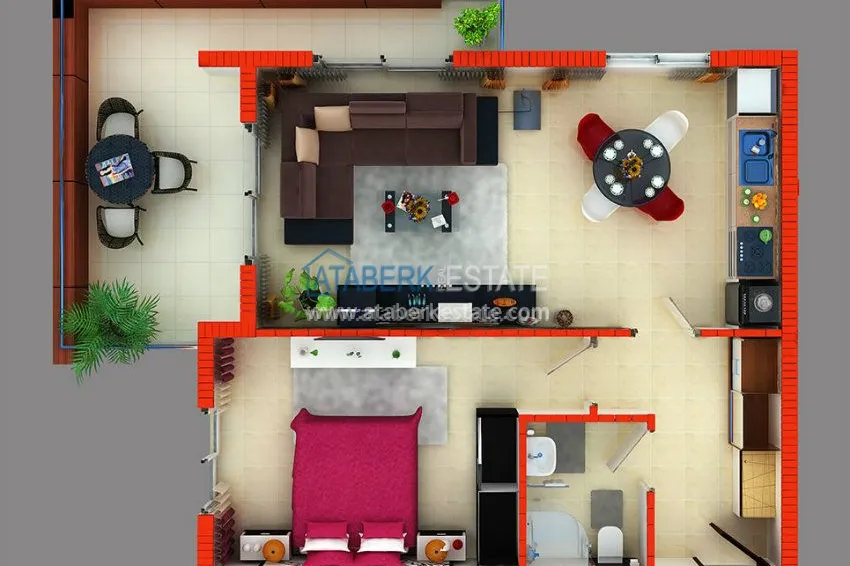 Purchase Новый комплекс в Махмутлар с апартаментами 1+1 и 2+1. 17 