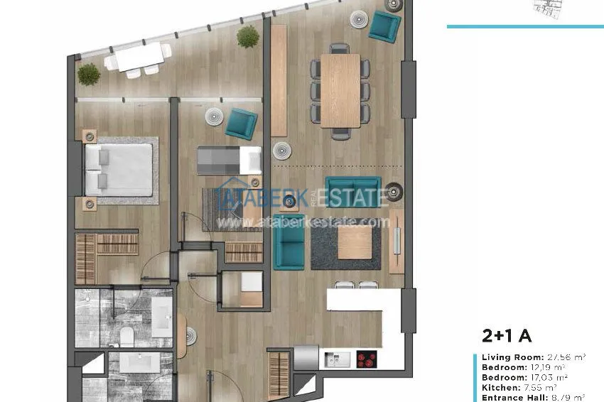 Purchase  Студия с мебелью в Кестель. 1 