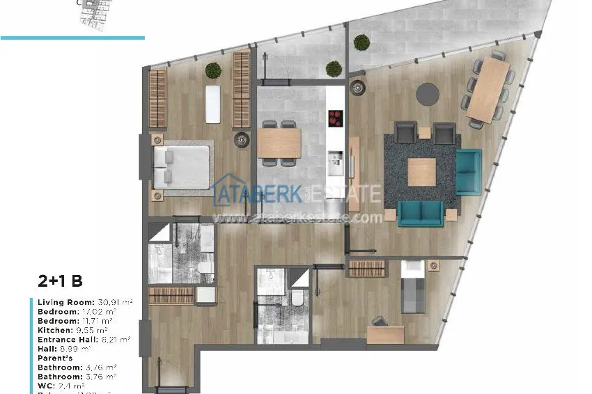 Purchase  Студия с мебелью в Кестель. 2 