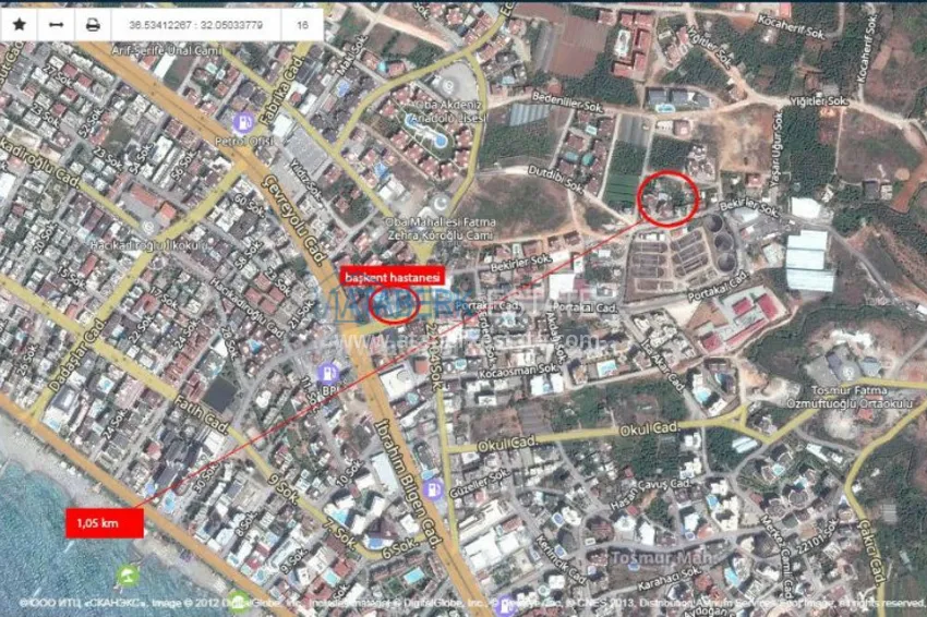 Purchase  Трехкомнатная квартира в районе Оба 1 